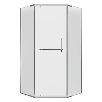 Душевая кабина Devit Comfort, пятиугольная, распашная дверь, 90×90×190 см, хромированный профиль